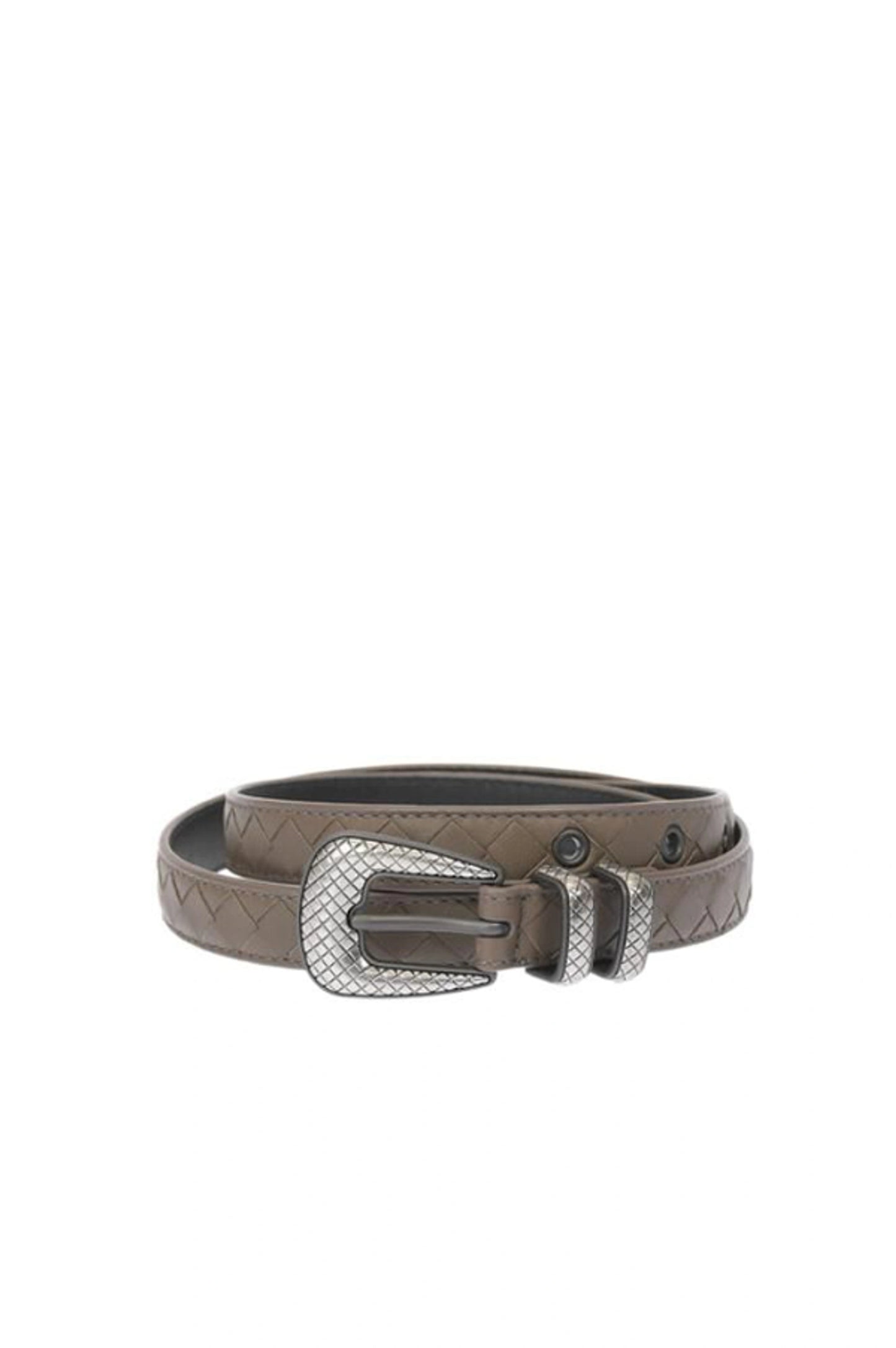 Bottega Veneta Men's Embossed Leather Belt