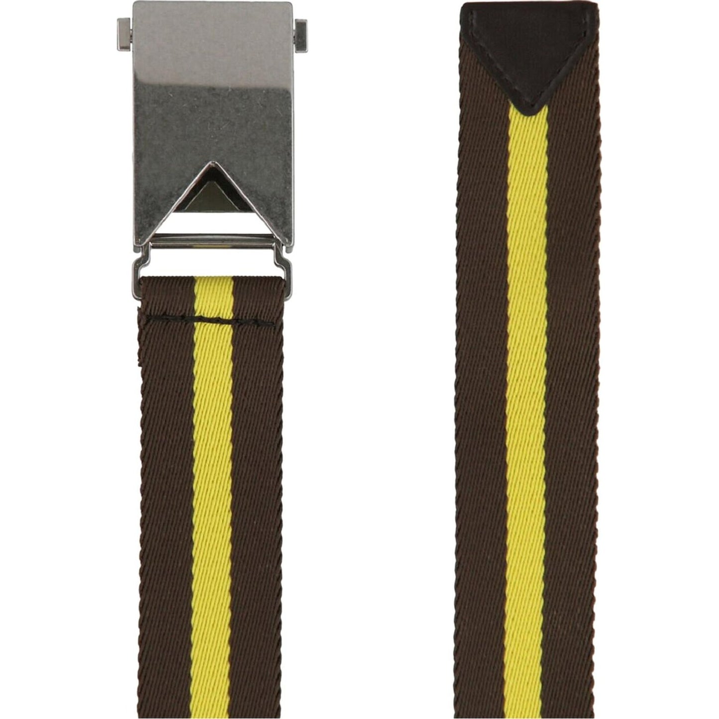 Bottega Veneta Mens Polyester Belt in Brown & Yellow