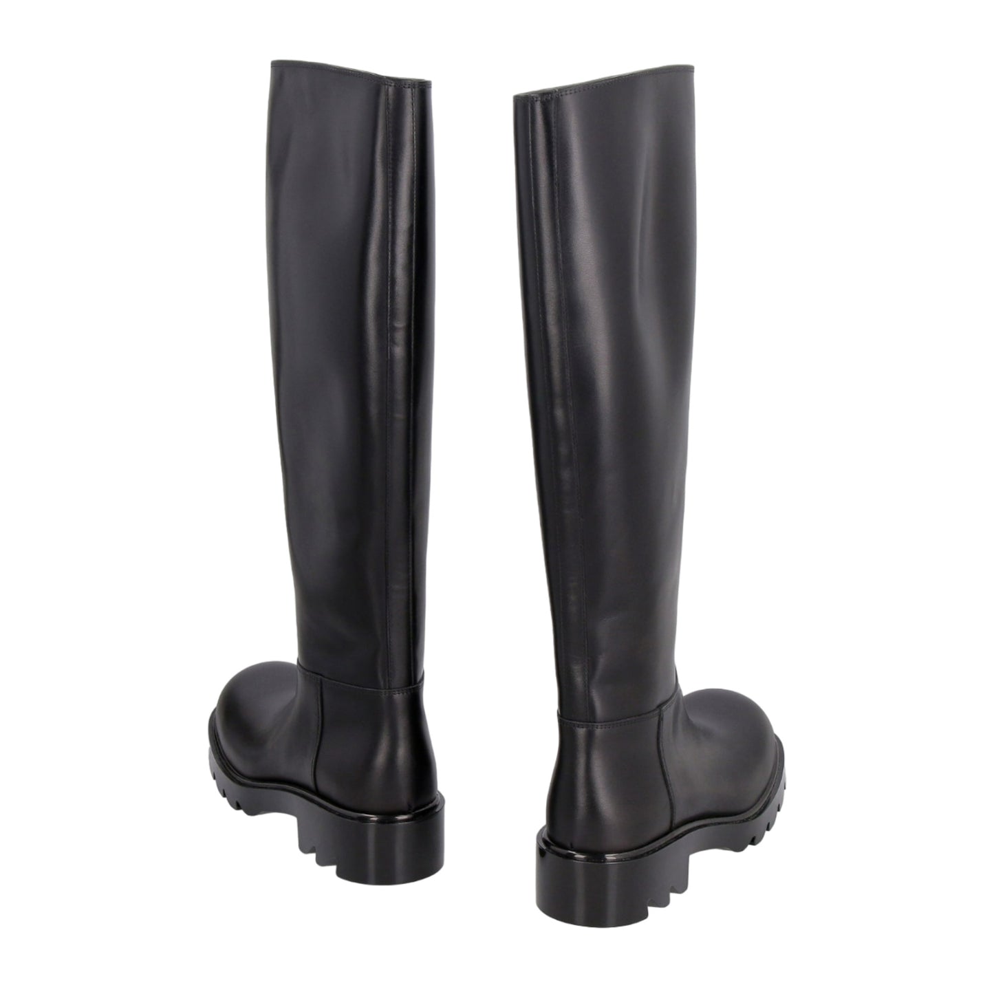 Bottega Veneta Ladies Strut Round-Toe Black Boots