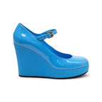 Hogan H449 Lace-Up Platform Boots in BLUE