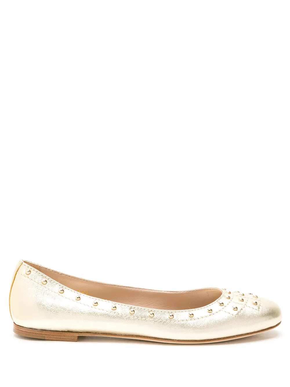 Tod's Studded Ballet Flats in GOLD