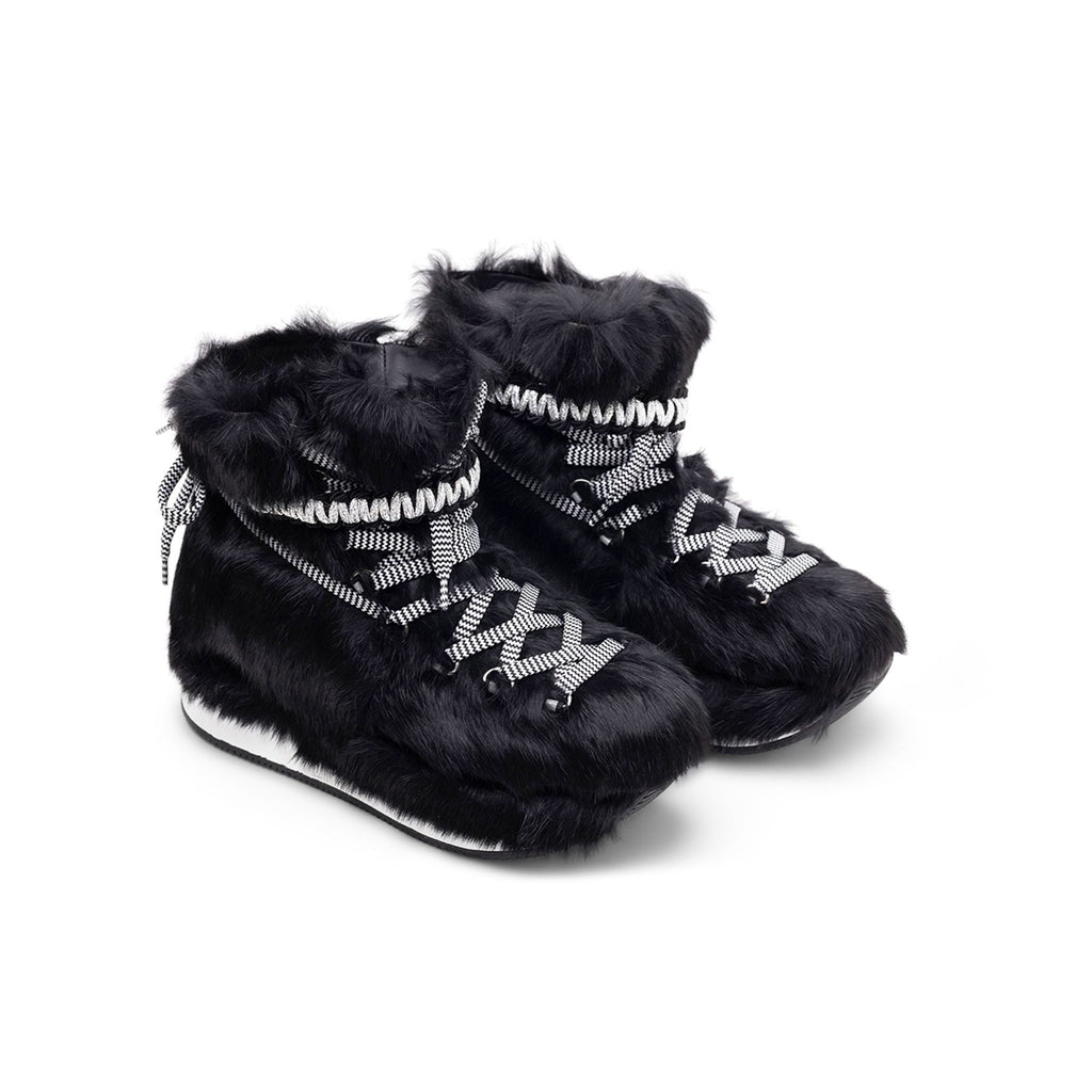 Hogan Lace-Up Ankle Length Boots in BLACK