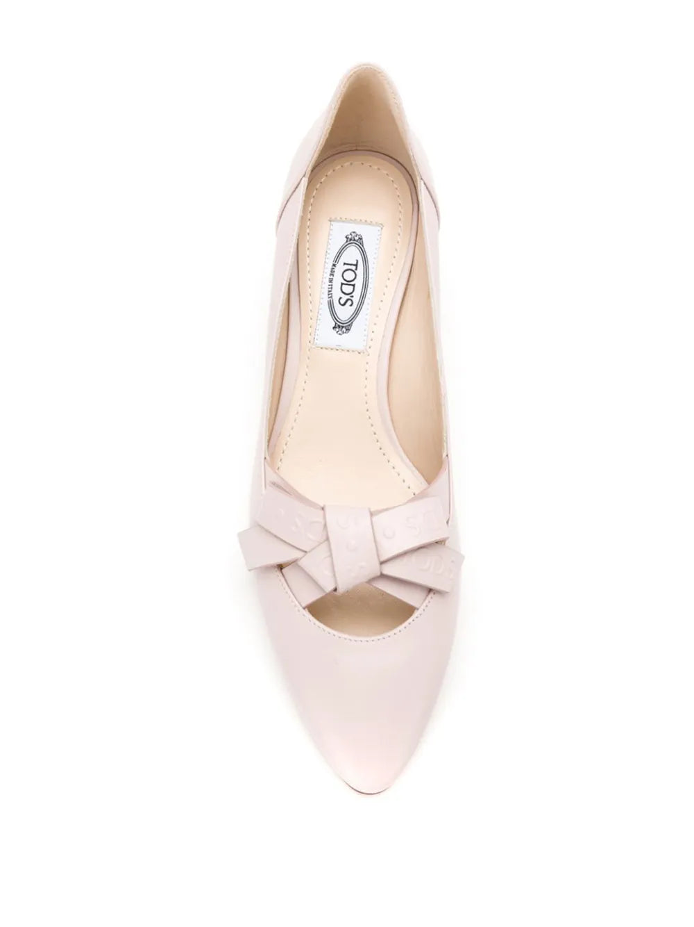 Tod's Bow Cut-Out Leather Pumps in PINK