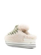 Hogan Maxi H222 Mules in WHITE