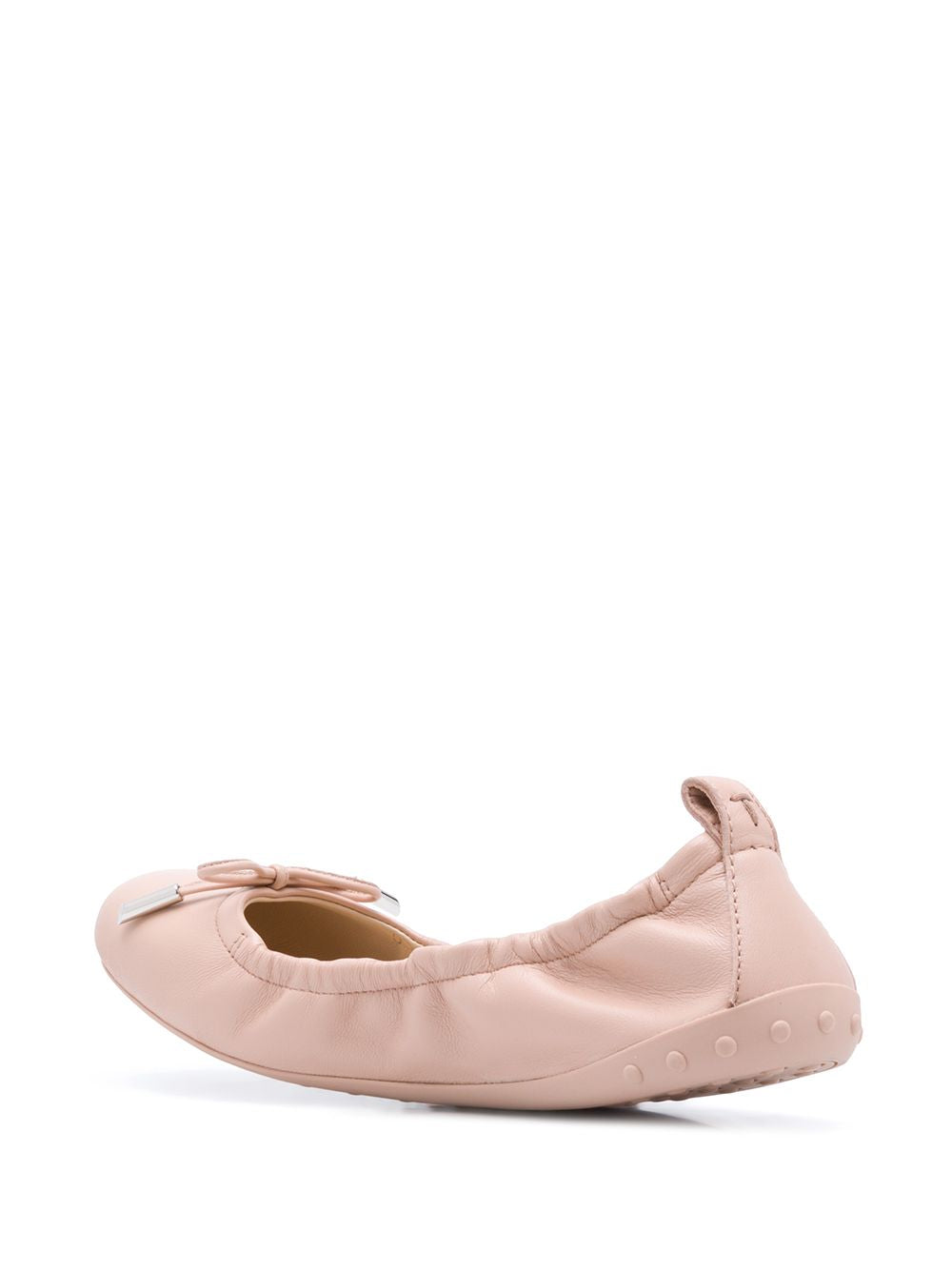 Tod's Leather Ballerina Flats in PINK