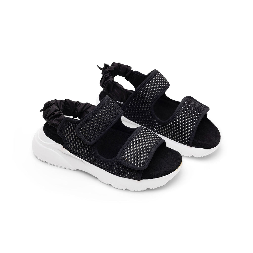 Hogan Touch-Strap Chunky Sandals in BLACK