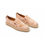 Hogan Floral-Print Frayed Espadrille in ORANGE