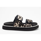 Hogan Double-Strap Flat Sandals in BLACK