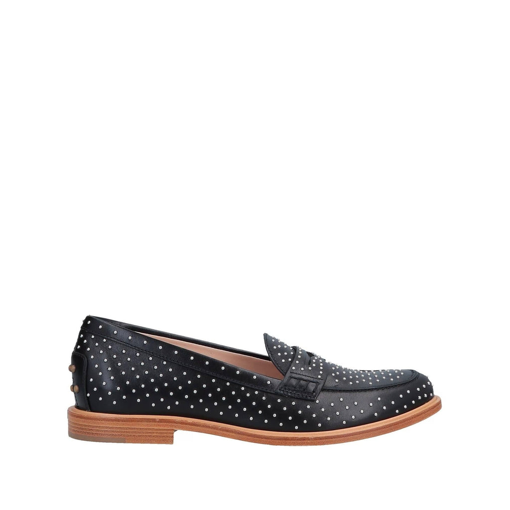 Tod's Stud-Embellished Loafers in BLACK