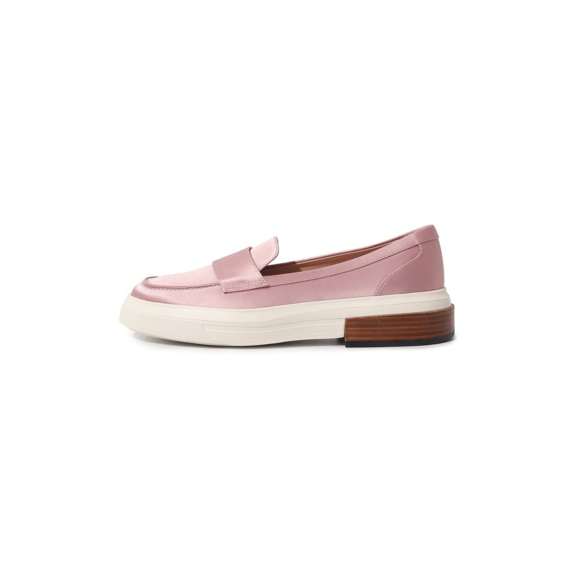 Tod's Satin-Finish Effect Loafers in PINK