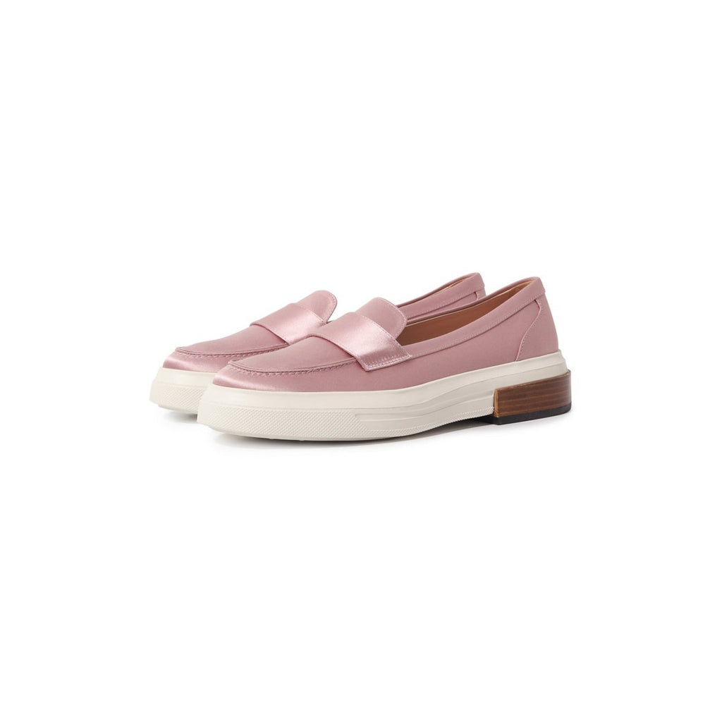 Tod's Satin-Finish Effect Loafers in PINK