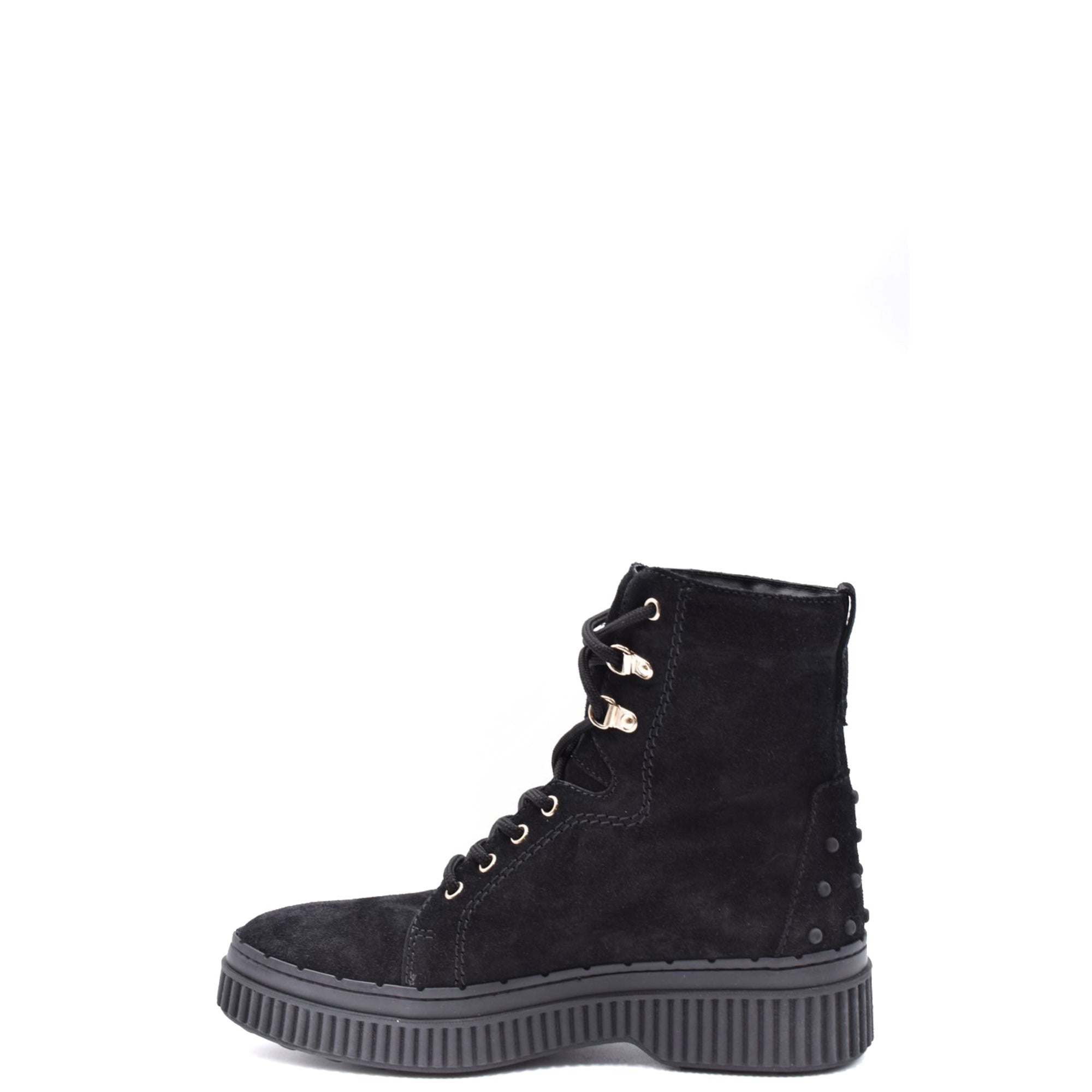 Tod's Lace-Up Combat Boots in BLACK