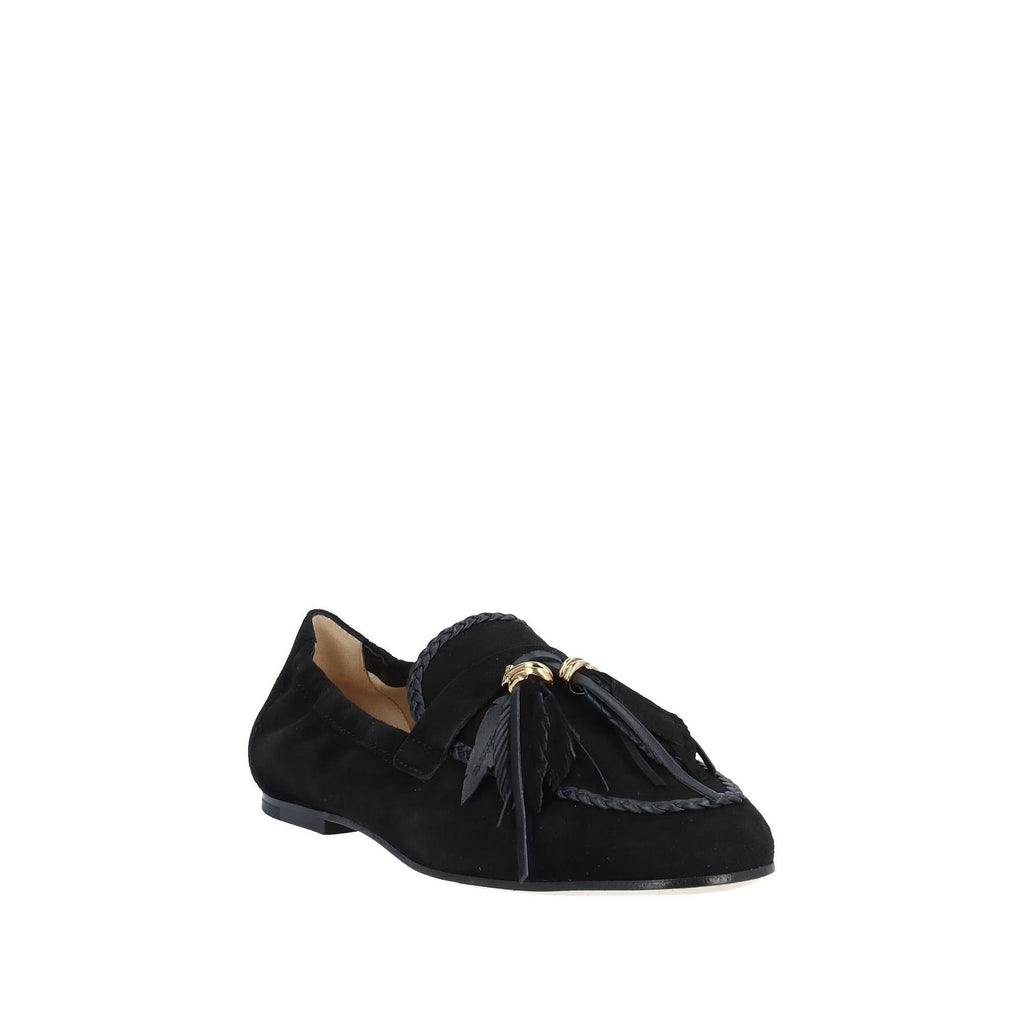 Tod's Feather Appliqué Loafers in BLACK