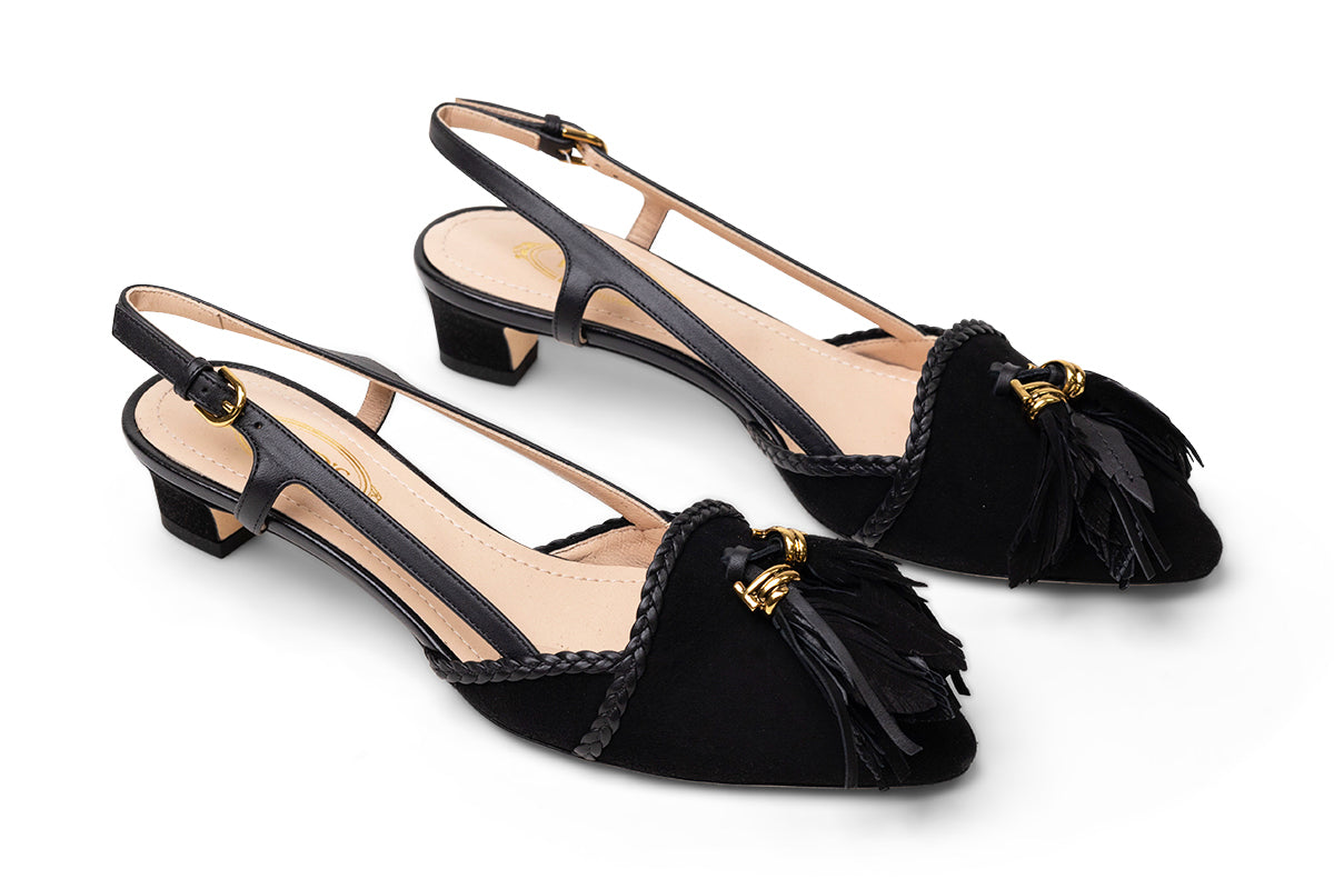 Tod's 40Mm Leaf-Charm Pumps in BLACK