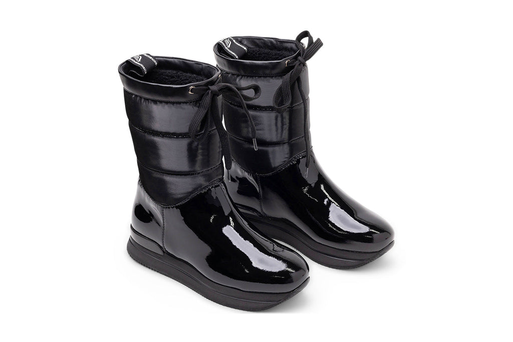 Hogan Restyling Padded Boots in BLACK