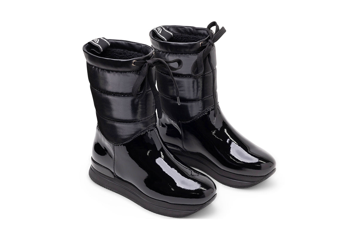 Hogan Restyling Padded Boots in BLACK