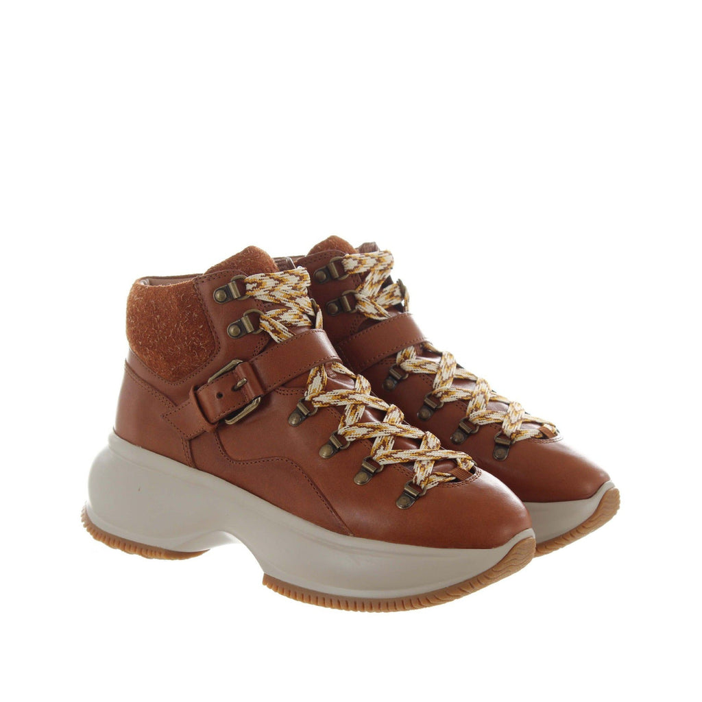 Hogan Maxi Active Ankle Boots in BROWN