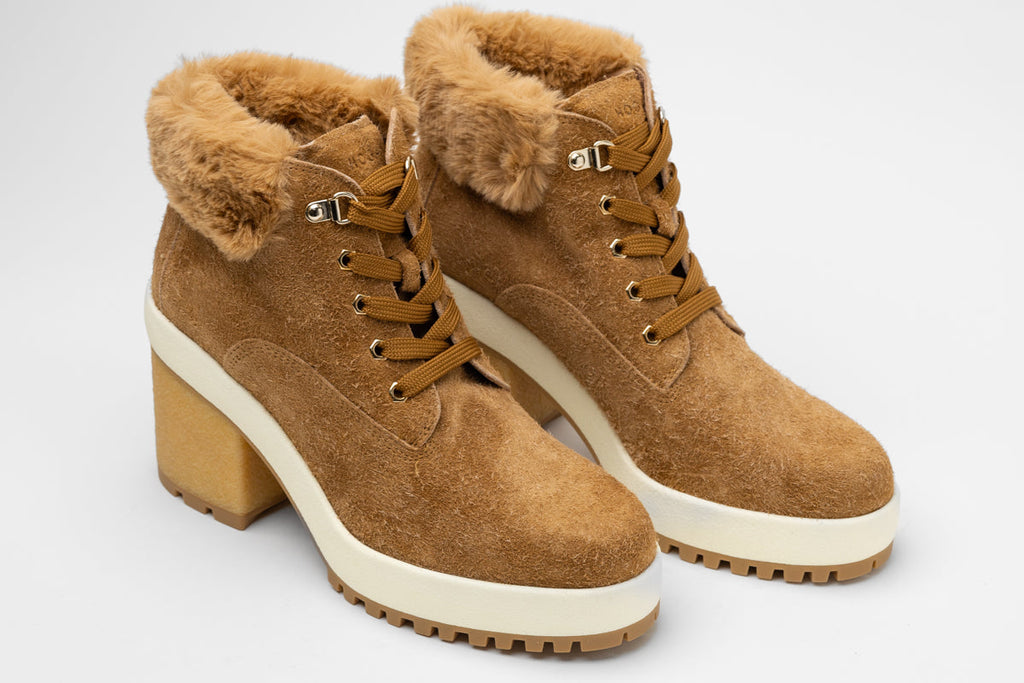 Hogan Faux Fur Ankle Boots