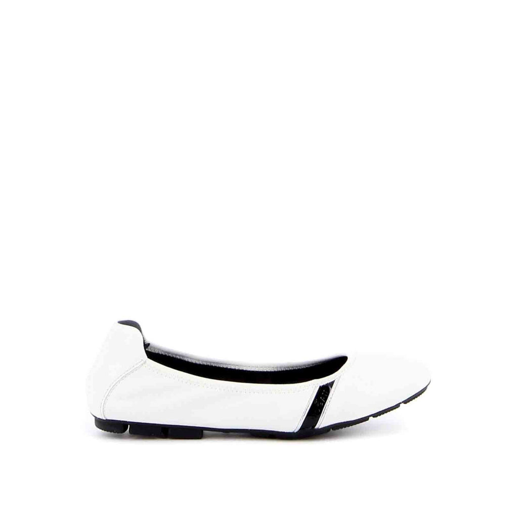 Hogan H511 Flat Ballerina Pumps in WHITE