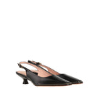 Tod's Slingback Leather Pumps in BLACK
