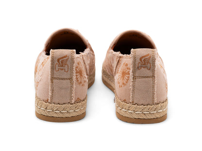 Hogan Ladies Floral-Print Frayed Espadrille
