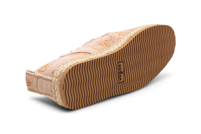 Hogan Ladies Floral-Print Frayed Espadrille