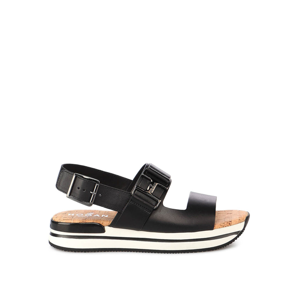 Hogan Hogan Flatform Sandals in BLACK