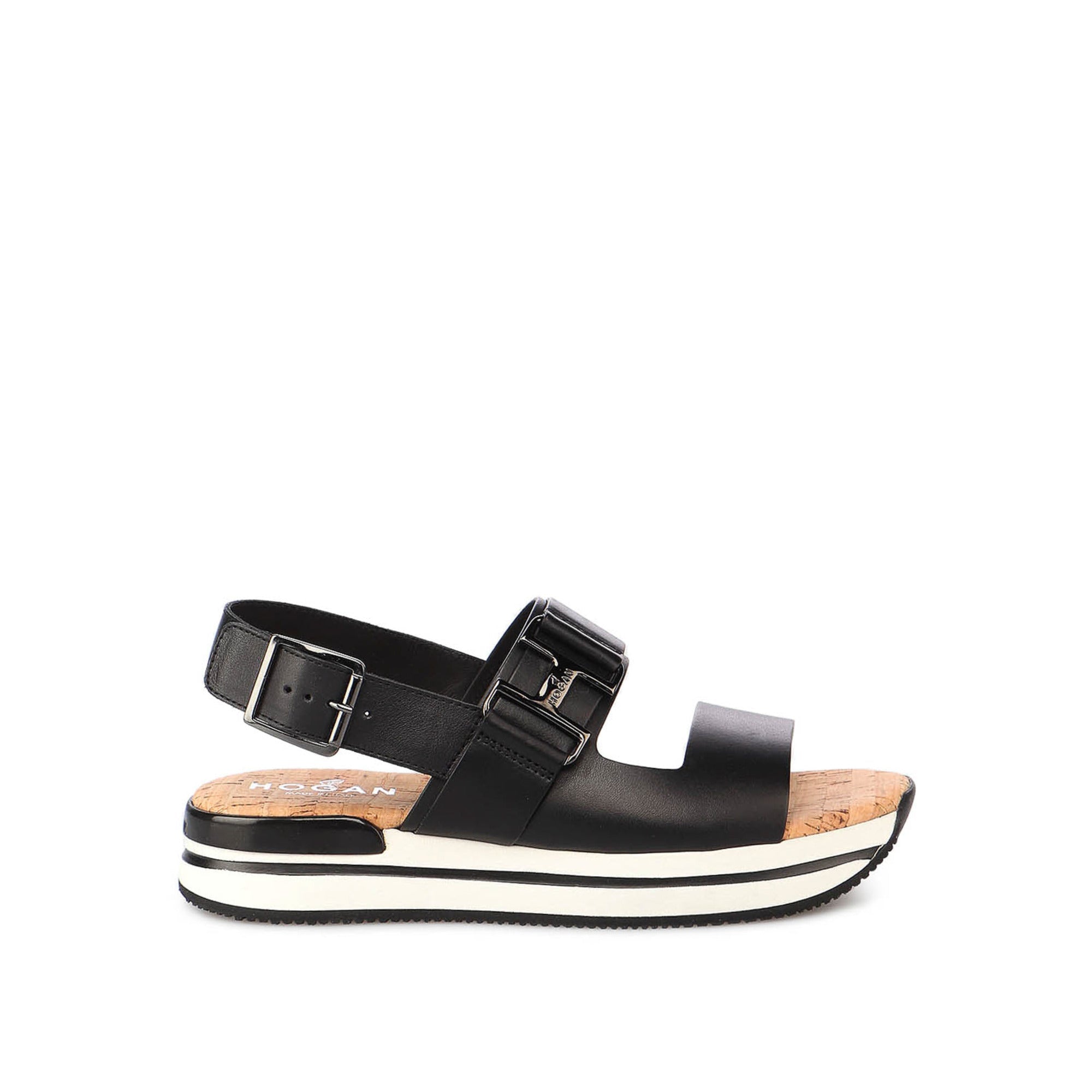 Hogan Hogan Flatform Sandals in BLACK