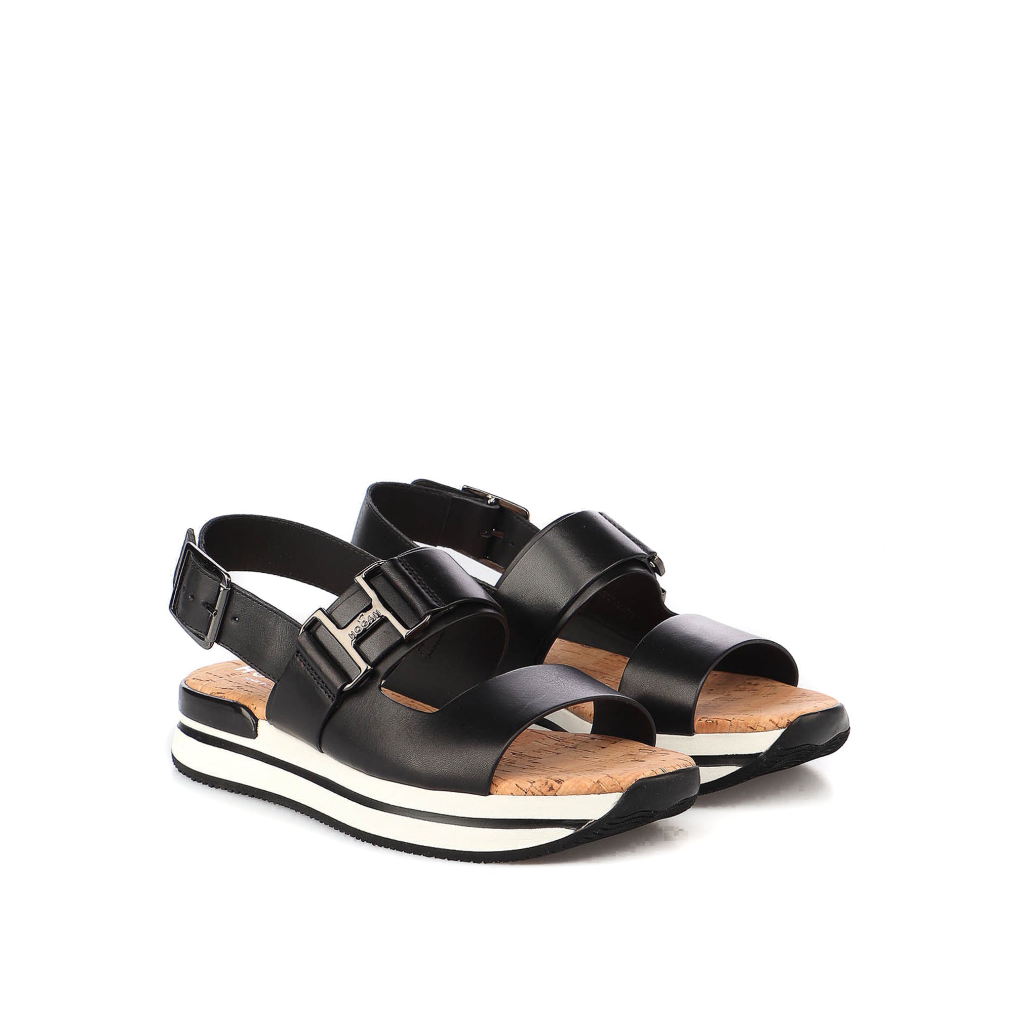 Hogan Hogan Flatform Sandals in BLACK