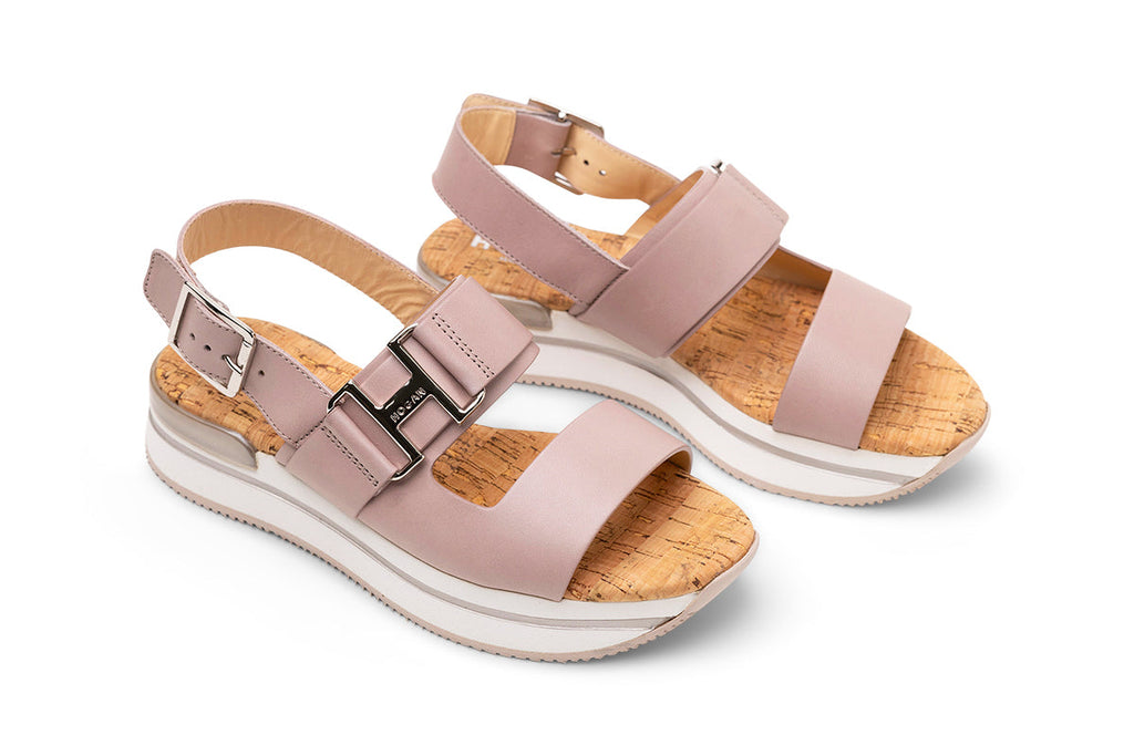 Hogan Leather Sandals in PINK