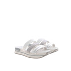 Hogan Metallic-Strap Sandals in WHITE