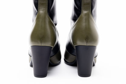 Hogan 80Mm Two-Tone Block-Heel Ladies Boots