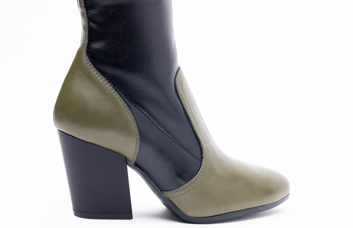 Hogan 80Mm Two-Tone Block-Heel Ladies Boots