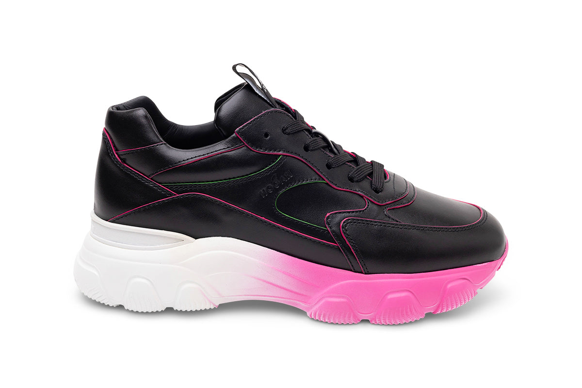 Hogan Hyperactive 549 LED Neon Pink Black Sneakers