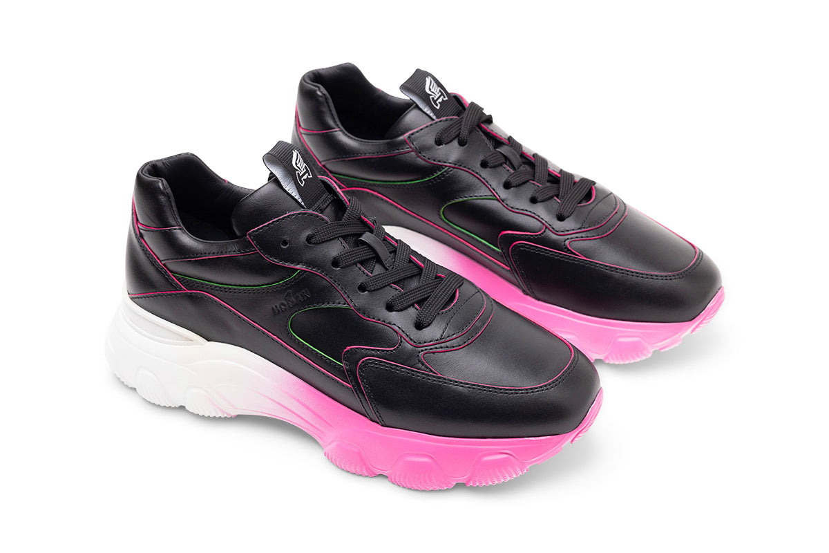 Hogan Hyperactive 549 LED Neon Pink Black Sneakers
