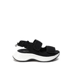 Hogan Chunky Touch-Strap Sandals in BLACK