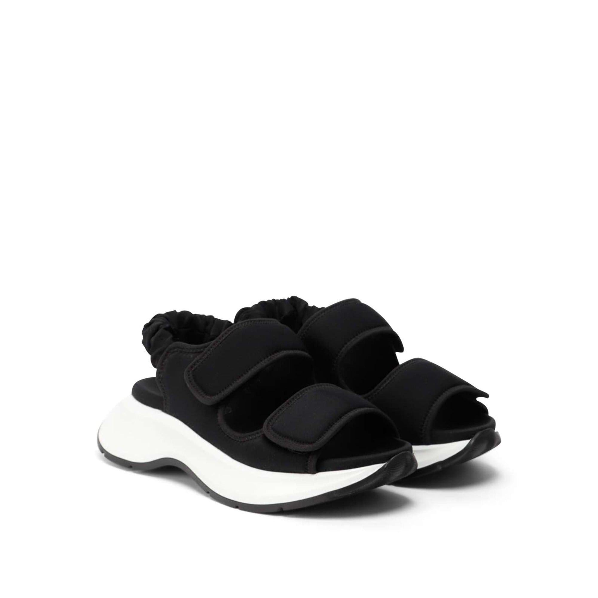 Hogan Chunky Touch-Strap Sandals in BLACK