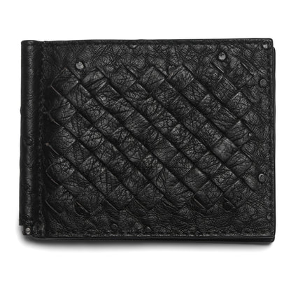 Bottega Veneta Intrecciato Ostrich Bi-Fold Wallet