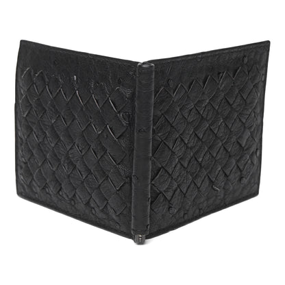 Bottega Veneta Intrecciato Ostrich Bi-Fold Wallet