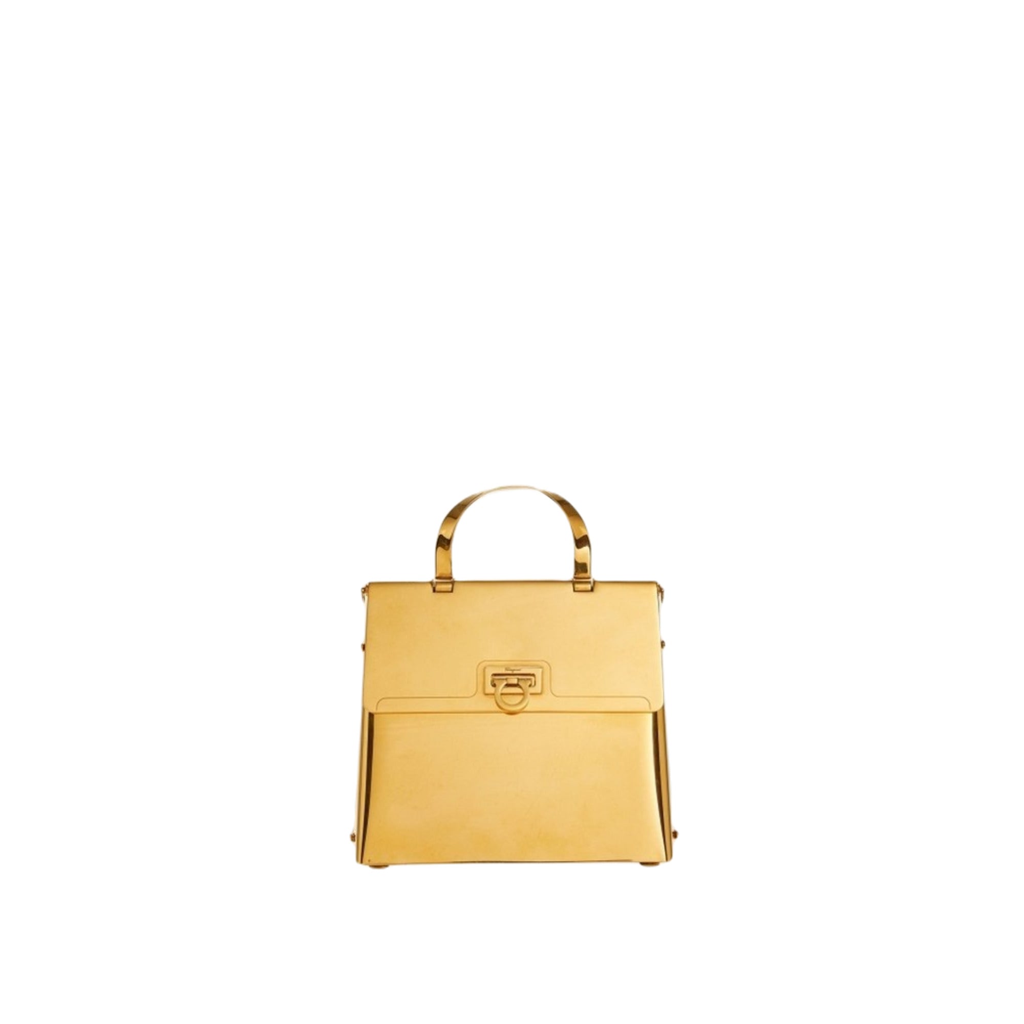 Ferragamo Trifolio Small Handbag in Gold
