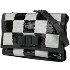 Ferragamo Viva Shoulder Bag in Black,White