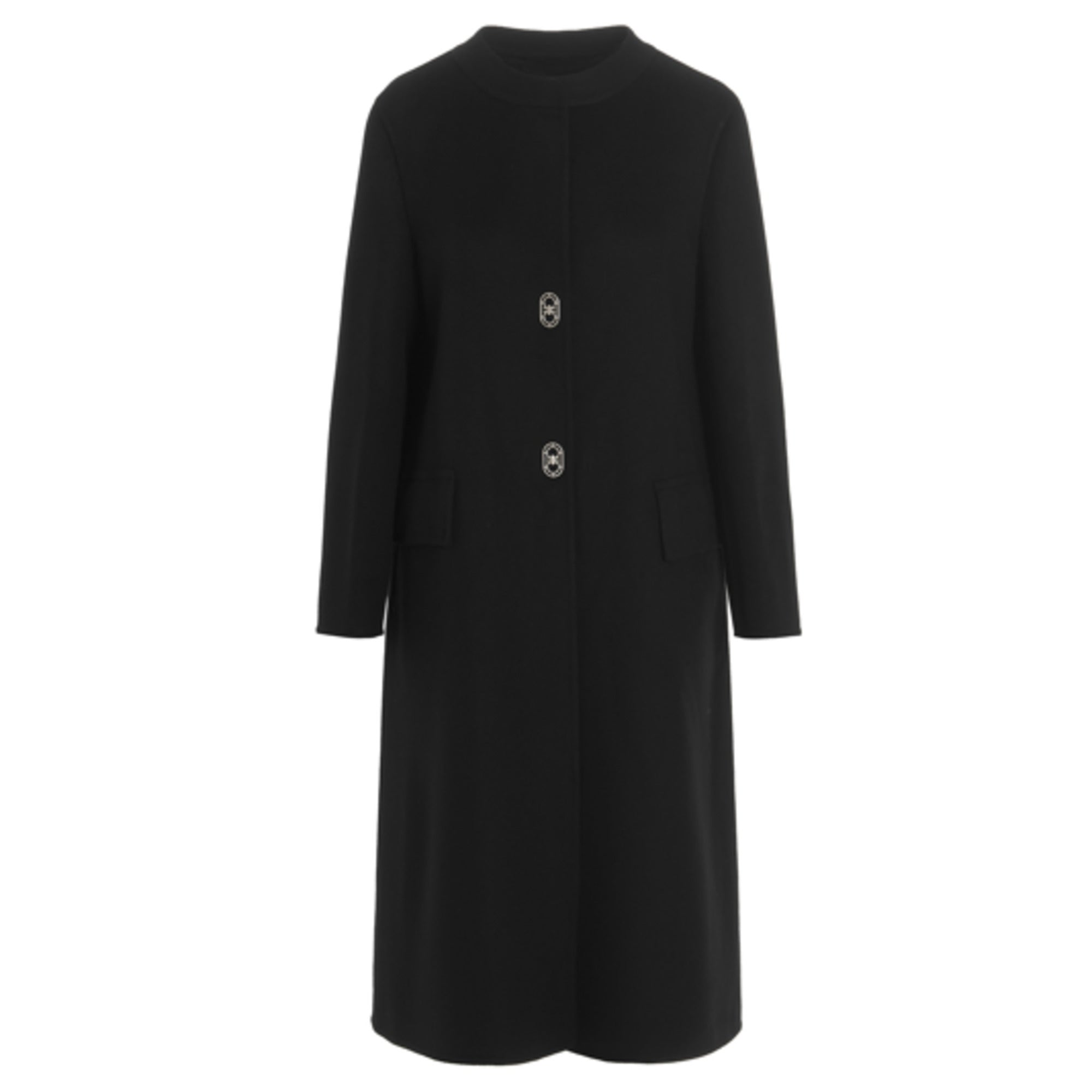 Ferragamo Single-breasted Wool-cashmere Coat in Black