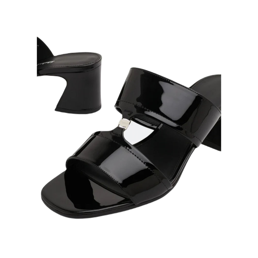 Ferragamo Double-Strap Sandals in BLACK