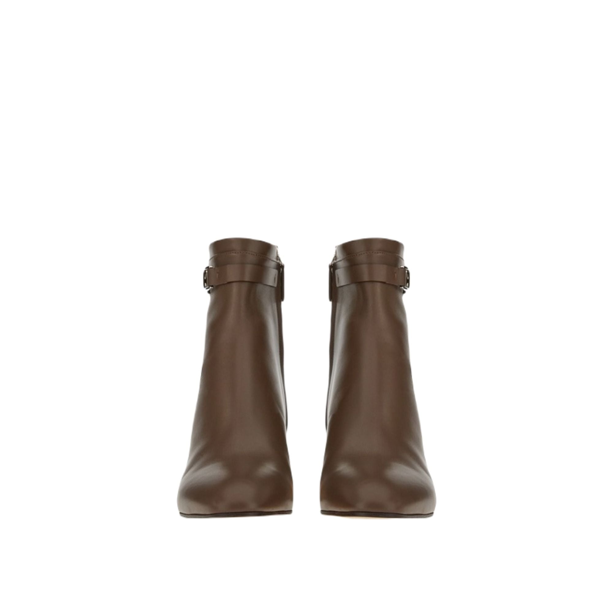 Ferragamo Rego 55 Logo-Plaque Ankle Boots in BROWN