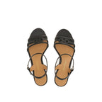 Ferragamo 70Mm Gancini Wedge Sandals in BLACK