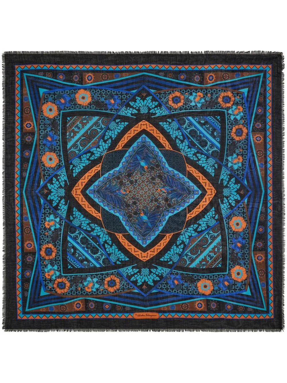 Ferragamo Sl Nirvana Scarf in Turquoise
