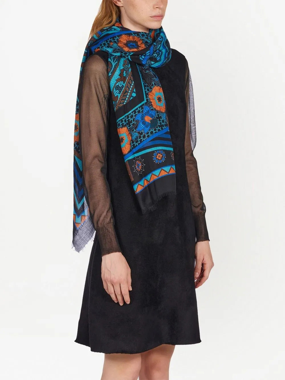 Ferragamo Sl Nirvana Scarf in Turquoise