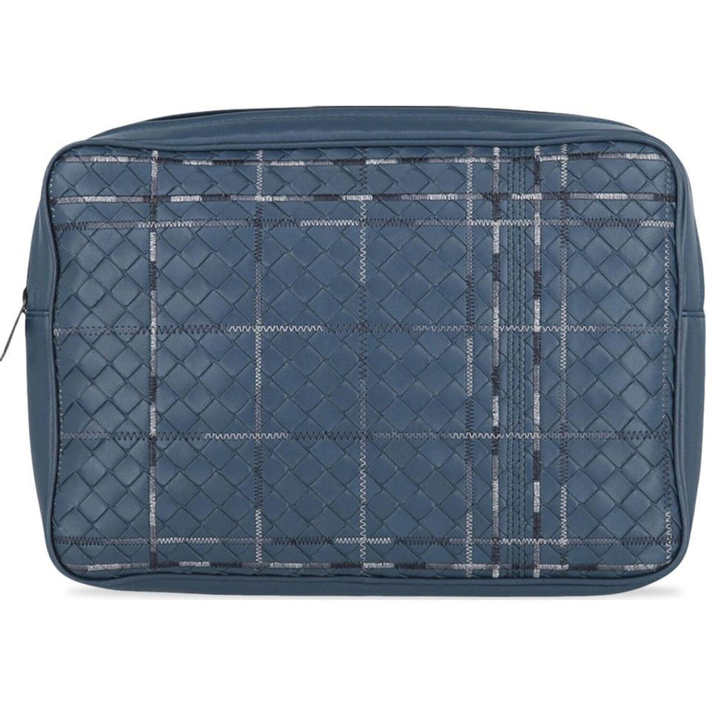 Bottega Veneta Metropolis Leather Wash Bag in Blue