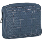 Bottega Veneta Metropolis Leather Wash Bag in Blue