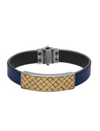 Bottega Veneta Starry Leather Bracelet in BLUE